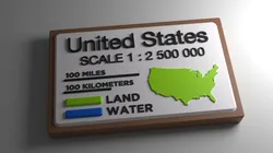 USA Map Legend 100% XY scale (1:2500000) - for dual color maps