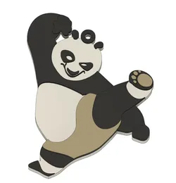 Board Games & Card Games STL indir - kung fu panda sleutelhanger - Gominolozgz