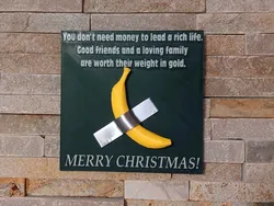 comedian banana merry christmas - simply Happy