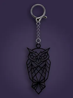 Geometric Owl Keychain