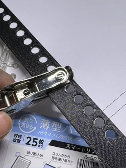 Hole punch jig for A5 Kokuyo/Muji loose leaf ring binder notebook