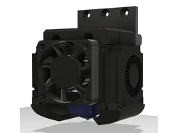 NoName V6 Hotend Holder for 4010 radial fans and 40 mm coldend fan