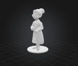 old lady with a cane