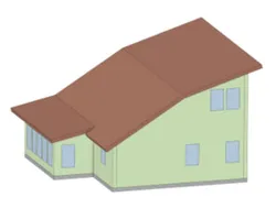Two Story House Extract Volume and create Mesh for CFD