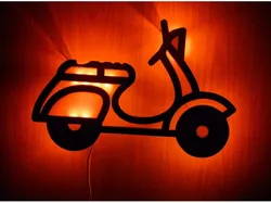 Vespa Scooter night lamp LED for Kids and bigger kids (scalable)
