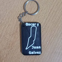 3D printer bestanden | 3MF | Óscar and Juan Galvéz Circuit keychain