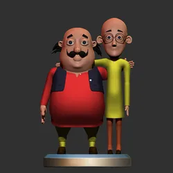Characters & Creatures STL indir - Motu Patlu Inspired Characters 3D Print Read 3D print model - MIDNIGHT_ART