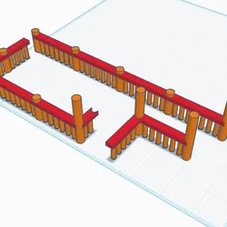Gratis Props & Terrain STL indir - whole porch railing - therealpatato21