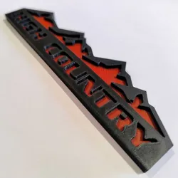 High Country Door Emblem for Chevrolet Silverado - STL + 3MF | Multi-Color Ready, Real Scale
