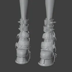 Knight boots for Monster High g1 dolls.