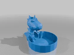 Low Poly T-rex Dice Tower