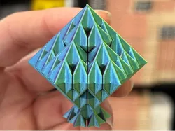 Sierpiński Snowflake Fractal Tower - Level 2 (Vase Mode)
