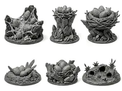 Terreno disperso en miniatura - Set de nidos de bestias fantásticas - Modelo de impresión 3D gratuito