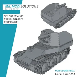 Vehicles & Machinery STL تنزيل - SFL Grille Ausf K 15cm sIG 33 1 - Mil Mod Solutions