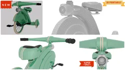 AWESOME VINTAGE TRICYCLE 3D MODEL