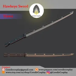 Cosplay STL Download - Hawkeye Sword / Ronin Sword 3d digital fileby CeredirDesign