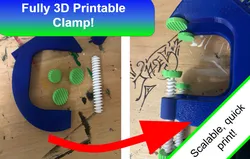 Customizeable Fully 3D Printed C/G Clamp