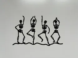Dancing Skeletons Wall Art #1