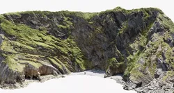 Large Coast Cliff PBR Scan 01 Low-poly 3D model