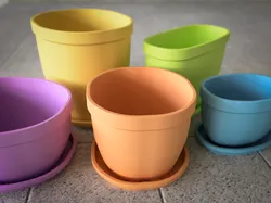 Large Flower Pot with Saucer in Various Sizes