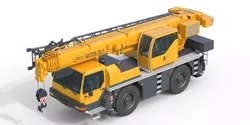 Liebherr LTM Mobile Crane 1030  Low-poly 3D model