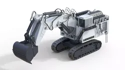 Liebherr R9800 G6 Mining Excavator  Low-poly 3D model