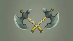 Medieval cartoon curved handle Stylized Axe