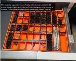 Modular Organizer for Small Screws and Nuts