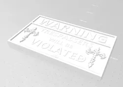 Other STL Download - Trespass wall artby Myke Michael