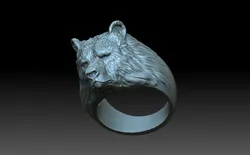 Ring bear 3D Print Model in Rings 396237