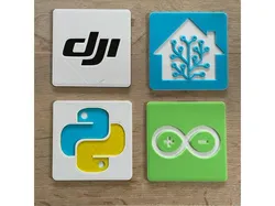Set of 4 geeky coasters