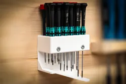 Tool Holder for an Array of Small Screw Drivers with Parametric Fusion360 Design