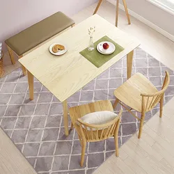 Wood solid wood dining table set