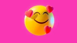 Feeling Loved Yellow Ball Emoticon or Smiley