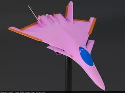 Fictional fighter 2 3D print model