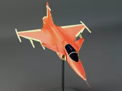 Gripen orange fighter jet 3D print model