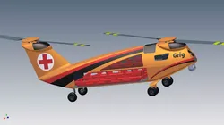 High Quality 3D Model of Medical Rescue Helicopter 3D print model