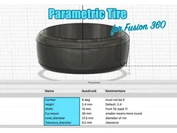 Parametric tire for RC Drift (K989, Mini Z etc.) in Fusion360