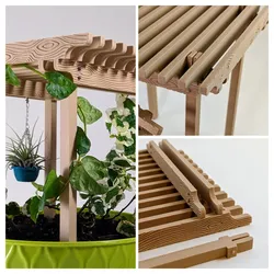 Potted Plant Pergola with Replaceable Posts