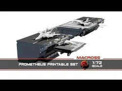 Set1 - Macross SDF-1 Prometheus Hangar elevator 1-72 scale 3D print model