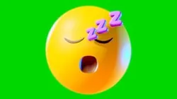 Sleeping Yellow Ball Emoticon Emoji or Smiley