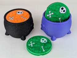 Witch's Cauldron with Bubbly Lid | No MMU or AMS needed