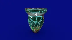 縄文土器3Dモデルの色塗り