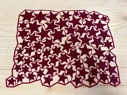 67-Star Array Frame: Assorted Sizes for Easy 3D Printing