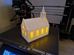 Christmas village church light