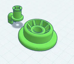 Dishwasher wheel and clip