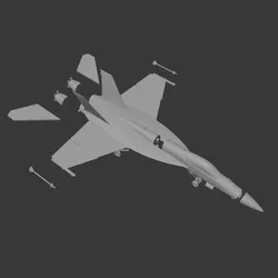FA-18 Fighter Jet Iconic Warplane 3D print model