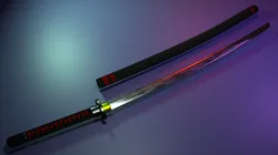 high-poly katana