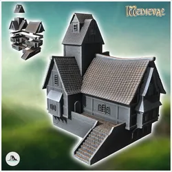 Other STL Descărcare - Casă cu scară de acces mare și ferestre multiple (31) - Hartolia Miniatures