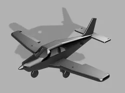 Piper ArcherII PA28-181 with flaps keychain 3D print model